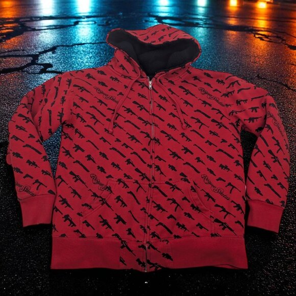 Rogue Status Hoodie Vintage Y2K, Black & Red, Size Small - Picture 1 of 9